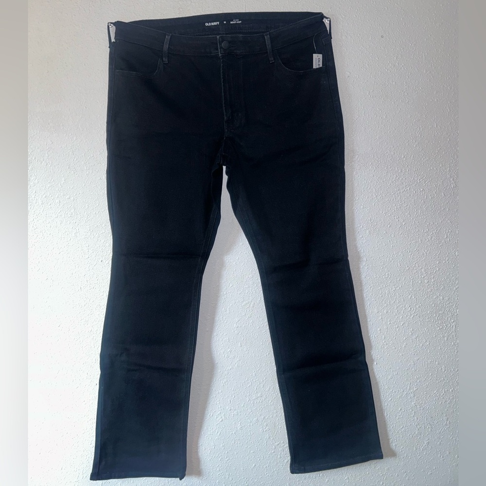 NWT Old Navy Black Mid Rise Boot Cut Jeans